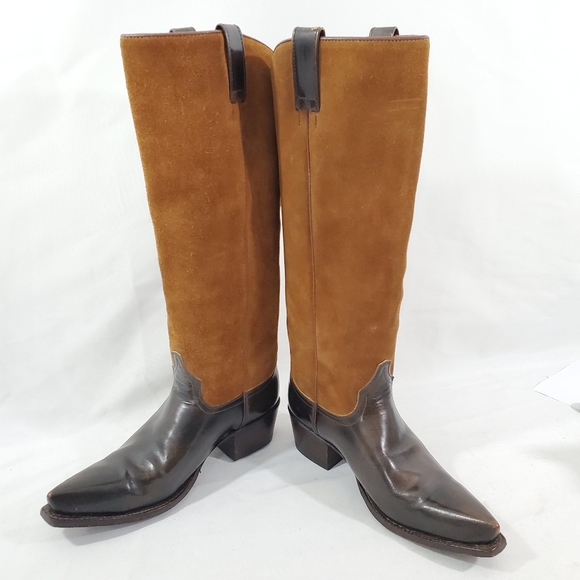 Vtg FRYE Womens Brown Suede Leather Riding Boots - Picture 12 of 12